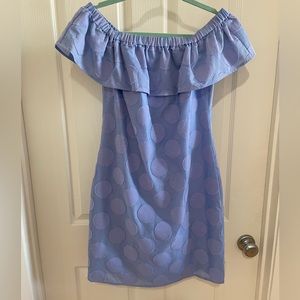 Sail to Sable Hydrangea Jacquard Dot Dress